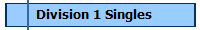   Division 1 Singles
